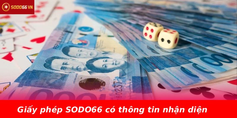 Giấy phép SODO66 có thông tin nhận diện rõ ràng không?