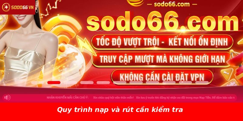 Quy trình nạp và rút cần kiểm tra